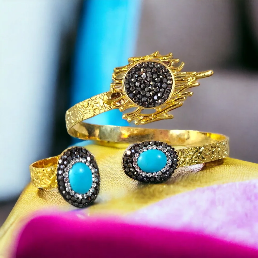 ๐๏ธ Turkish ๐น๐ท ๐ซถ Artisanal Exclusive Jewelry Set - Picture 1 of 2